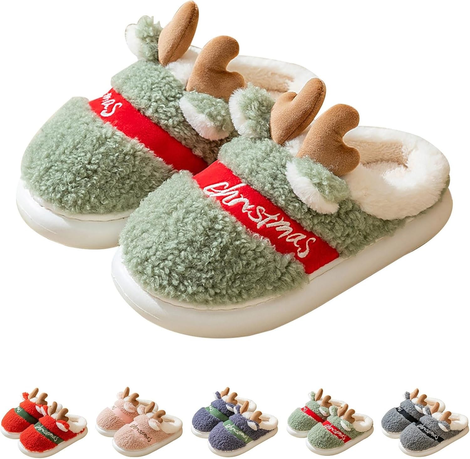 Christmas Fluffy, Warm and Cozy Slippers for Women and Men 