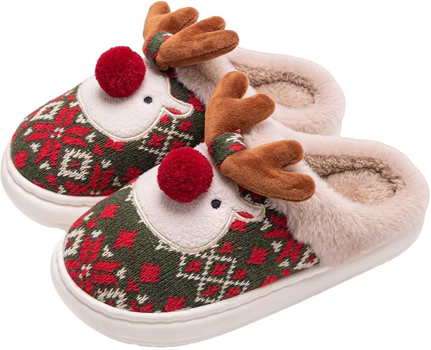 Christmas Fluffy, Warm and Cozy Slippers for Women and Men 