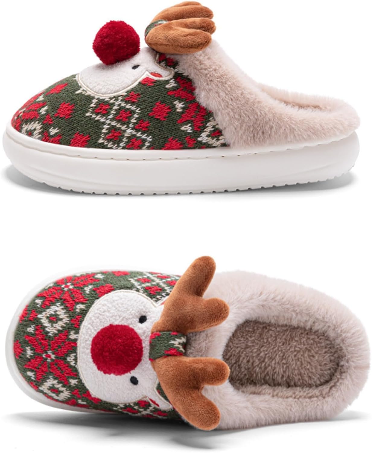 Christmas Fluffy, Warm and Cozy Slippers for Women and Men 